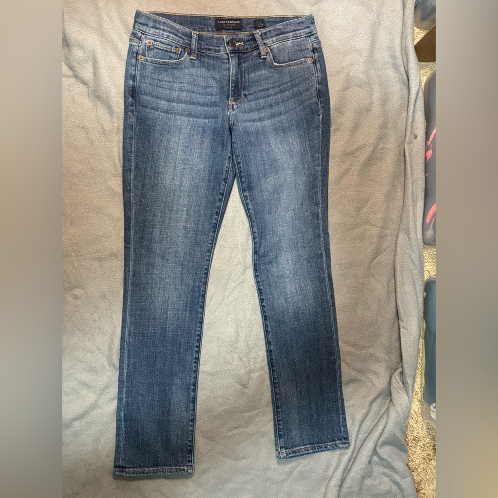 Lucky Brand Sweet' N Low Sz 2/26 Med Wash Blue Stretch Denim Bootcut Jeans